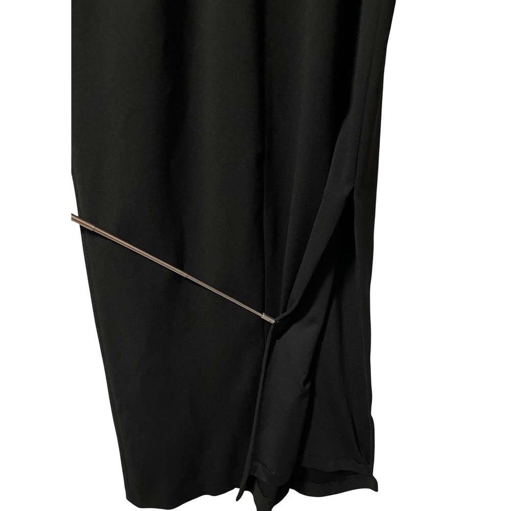 Calvin Klein Womens Black Halter Keyhole Neck Maxi Dress Gown Size 8 - Picture 5 of 6
